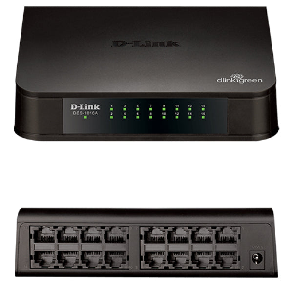 D-Link 16-Port 10/100 Fast Ethernet Unmanaged Desktop Switch (DES-1016A) D-Link 16-Port 10/100 Fast Ethernet Unmanaged Desktop Switch (DES-1016A)